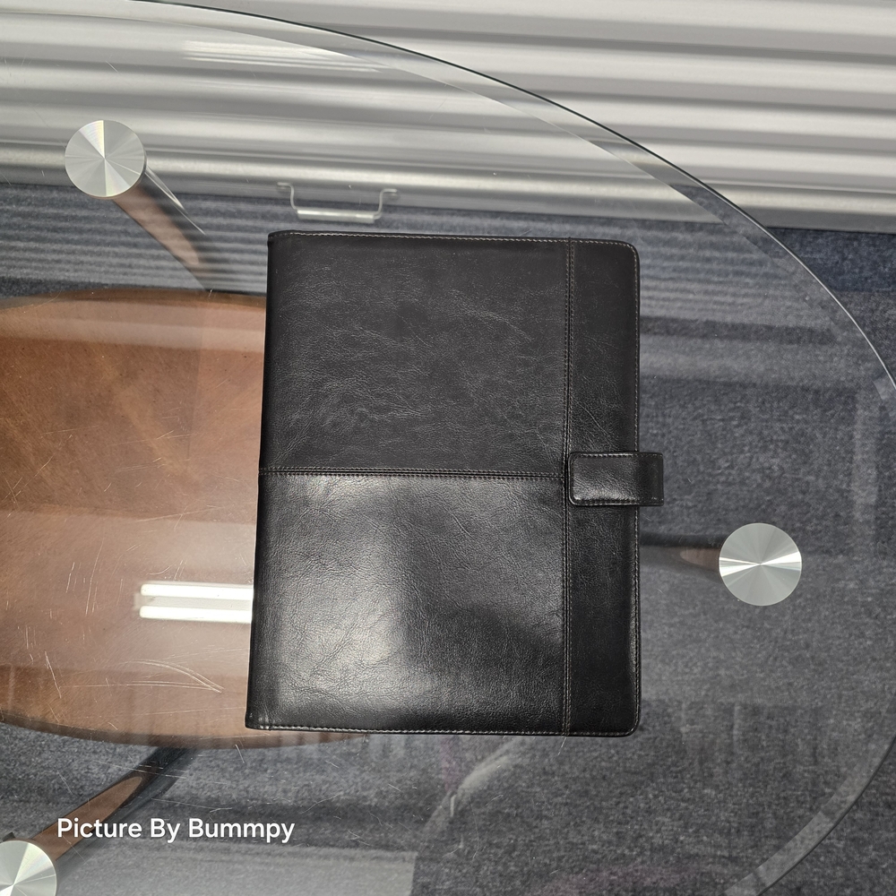 Black Leather Portfolio Organizer